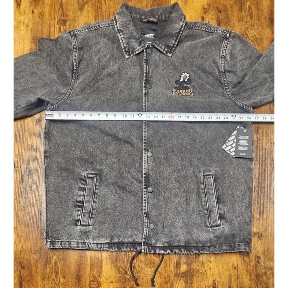 Vans Off The Wall Torrey Black Washed Denim Skate Jacket Size Extra Large NWT - Picture 6 of 8